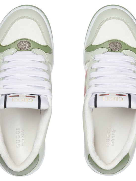 GUCCI Women's Screener WMNS White Original "GG" Canvas Sneaker Size 7.5 NIB - Picture 11 of 12